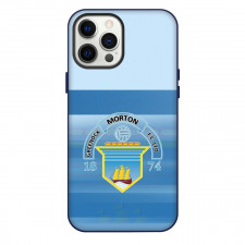 Greenock Morton Phone Case For iPhone Samsung Galaxy Pixel OnePlus Vivo Xiaomi Asus Sony Motorola Nokia - Logo In Shades Of Blue Background Football Club
