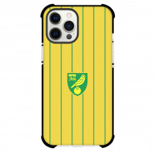 Norwich City F.C. Phone Case For iPhone Samsung Galaxy Pixel OnePlus Vivo Xiaomi Asus Sony Motorola Nokia - Norwich City F.C. Logo On Green Stripe Yellow Background