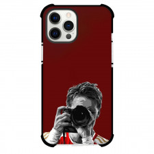 Martin Odegaard Phone Case For iPhone Samsung Galaxy Pixel OnePlus Vivo Xiaomi Asus Sony Motorola Nokia - Martin Odegaard Taking Picture Illustration Art On Red Background