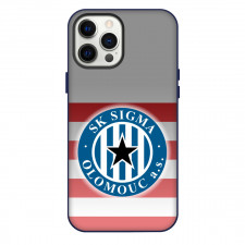 SK Sigma Olomouc Phone Case For iPhone Samsung Galaxy Pixel OnePlus Vivo Xiaomi Asus Sony Motorola Nokia - Logo In Red And Gray Stripe Background