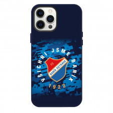 FC Banik Ostrava Phone Case For iPhone Samsung Galaxy Pixel OnePlus Vivo Xiaomi Asus Sony Motorola Nokia - Logo In Blue Camo Background