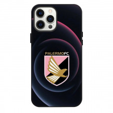 Palermo FC Phone Case For iPhone Samsung Galaxy Pixel OnePlus Vivo Xiaomi Asus Sony Motorola Nokia - Logo In Pink And Black Abstract Background