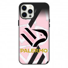 Palermo FC Phone Case For iPhone Samsung Galaxy Pixel OnePlus Vivo Xiaomi Asus Sony Motorola Nokia - Logo In Pink And Black Grunge Background