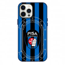 Pisa Sporting Club Phone Case For iPhone Samsung Galaxy Pixel OnePlus Vivo Xiaomi Asus Sony Motorola Nokia - Logo In Black And Blue Stripe Background