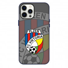 FC Viktoria Plzen Phone Case For iPhone Samsung Galaxy Pixel OnePlus Vivo Xiaomi Asus Sony Motorola Nokia - Logo Overlay In Gray Background