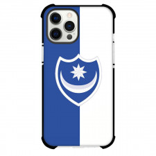 Portsmouth F.C. Phone Case For iPhone Samsung Galaxy Pixel OnePlus Vivo Xiaomi Asus Sony Motorola Nokia - Portsmouth F.C. Logo Icon On Blue And White Background