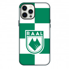 RAAL La Louviere Phone Case For iPhone Samsung Galaxy Pixel OnePlus Vivo Xiaomi Asus Sony Motorola Nokia - Logo In Green And White Checkered Background Football Club