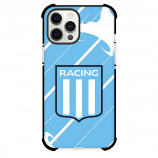 Racing Club Phone Case For iPhone Samsung Galaxy Pixel OnePlus Vivo Xiaomi Asus Sony Motorola Nokia - Racing Club Logo with Diagonal Stripe Sky Blue Effect
