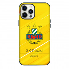 SK Rapid Wien Phone Case For iPhone Samsung Galaxy Pixel OnePlus Vivo Xiaomi Asus Sony Motorola Nokia - Logo Poster In Yellow Background