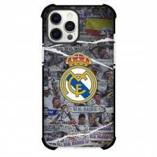 Real Madrid FC Phone Case For iPhone Samsung Galaxy Pixel OnePlus Vivo Xiaomi Asus Sony Motorola Nokia - Real Madrid FC Logo On Collage Background