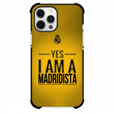 Real Madrid FC Phone Case For iPhone Samsung Galaxy Pixel OnePlus Vivo Xiaomi Asus Sony Motorola Nokia - Real Madrid FC Yes I Am A Madridista Golden Background Poster