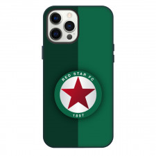 Red Star FC Phone Case For iPhone Samsung Galaxy Pixel OnePlus Vivo Xiaomi Asus Sony Motorola Nokia - Logo Dark And Light Green Background Football Club
