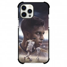 Rodrygo Phone Case For iPhone Samsung Galaxy Pixel OnePlus Vivo Xiaomi Asus Sony Motorola Nokia - Rodrygo In Real Madrid Uniform Dribbling In A Stadium Poster