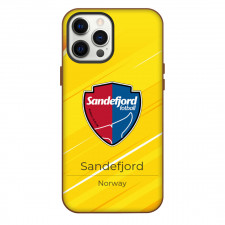 Sandefjord Fotball Phone Case For iPhone Samsung Galaxy Pixel OnePlus Vivo Xiaomi Asus Sony Motorola Nokia - Logo Poster In Yellow Background