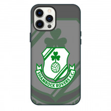 Shamrock Rovers FC Phone Case For iPhone Samsung Galaxy Pixel OnePlus Vivo Xiaomi Asus Sony Motorola Nokia - Logo Overlay Gray Background