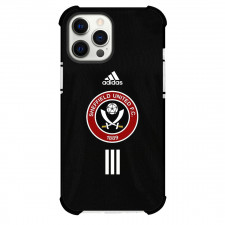 Sheffield United F.C. Phone Case For iPhone Samsung Galaxy Pixel OnePlus Vivo Xiaomi Asus Sony Motorola Nokia - Sheffield United F.C. And Adidas Logo On Black Background
