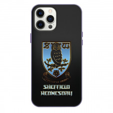 Sheffield Wednesday F.C. Phone Case For iPhone Samsung Galaxy Pixel OnePlus Vivo Xiaomi Asus Sony Motorola Nokia - Sheffield Wednesday F.C. Golden Emboss Logo On Dark Background