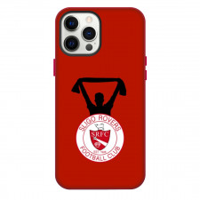 Sligo Rovers FC Phone Case For iPhone Samsung Galaxy Pixel OnePlus Vivo Xiaomi Asus Sony Motorola Nokia - Logo Player Silhoutte Red Background