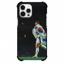 Son Heung-Min Phone Case For iPhone Samsung Galaxy Pixel OnePlus Vivo Xiaomi Asus Sony Motorola Nokia - Son Heung-Min Wearing Flag Illustration