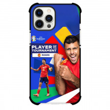 Spain Rodri Case For iPhone Samsung Galaxy Pixel OnePlus Vivo Xiaomi Asus Sony Motorola Nokia - Rodri Screaming Pose Colorful Lines Background