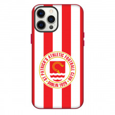 St Patrick?s Athletic FC Phone Case For iPhone Samsung Galaxy Pixel OnePlus Vivo Xiaomi Asus Sony Motorola Nokia - Logo In Red And White Stripe Background