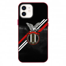 FC Stockholm Internazionale Phone Case For iPhone Samsung Galaxy Pixel OnePlus Vivo Xiaomi Asus Sony Motorola Nokia - FC Stockholm Internazionale Logo On Red White Stripe On Black Background Football Club