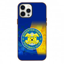 Stockton Town Phone Case For iPhone Samsung Galaxy Pixel OnePlus Vivo Xiaomi Asus Sony Motorola Nokia - Logo In Yellow And Blue Background Football Club