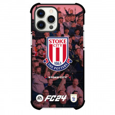 Stoke City F.C. Phone Case For iPhone Samsung Galaxy Pixel OnePlus Vivo Xiaomi Asus Sony Motorola Nokia - Stoke City F.C. Logo On Gallery Background