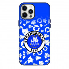 Stranraer Phone Case For iPhone Samsung Galaxy Pixel OnePlus Vivo Xiaomi Asus Sony Motorola Nokia - Logo Doodle Blue Background Football Club