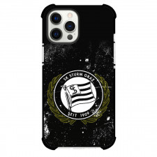SK Sturm Graz Phone Case For iPhone Samsung Galaxy Pixel OnePlus Vivo Xiaomi Asus Sony Motorola Nokia - Logo In Black And White Grunge Background