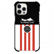 Sunderland AFC Phone Case For iPhone Samsung Galaxy Pixel OnePlus Vivo Xiaomi Asus Sony Motorola Nokia - Sunderland AFC Logo On Red Stripe Black Background