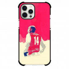 Thierry Henry Case For iPhone Samsung Galaxy Pixel OnePlus Vivo Xiaomi Asus Sony Motorola Nokia - Thierry Henry Back Portrait Watercolor Art Red Background