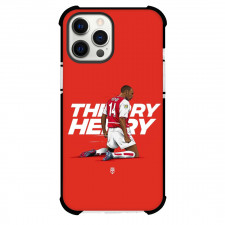Thierry Henry Case For iPhone Samsung Galaxy Pixel OnePlus Vivo Xiaomi Asus Sony Motorola Nokia - Thierry Henry Kneeling Comic Art In Red Background