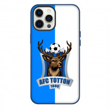 National League South AFC Totton Phone Case For iPhone Samsung Galaxy Pixel OnePlus Vivo Xiaomi Asus Sony Motorola Nokia - Large Logo In Blue And White Backgroubnd
