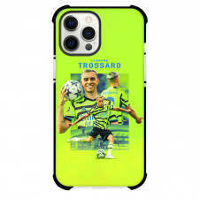 Leandro Trossard Phone Case For iPhone Samsung Galaxy Pixel OnePlus Vivo Xiaomi Asus Sony Motorola Nokia - Leandro Trossard Arsenal FC Holding Ball On Lime Green Background