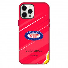 Valerenga Fotball Phone Case For iPhone Samsung Galaxy Pixel OnePlus Vivo Xiaomi Asus Sony Motorola Nokia - Logo Poster In Red Background