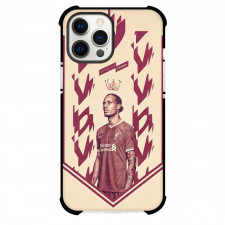 Virgil Van Dijk Phone Case For iPhone Samsung Galaxy Pixel OnePlus Vivo Xiaomi Asus Sony Motorola Nokia - Virgil Van Dijk Liverpool F.C. Defend The Crown Retro Poster