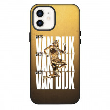 Virgil Van Dijk Phone Case For iPhone Samsung Galaxy Pixel OnePlus Vivo Xiaomi Asus Sony Motorola Nokia - Virgil Van Dijk Liverpool F.C. Golden Statue On Word Art Golden Background