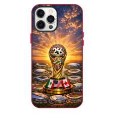 FIFA World Cup 2026 Phone Case For iPhone Samsung Galaxy Pixel OnePlus Vivo Xiaomi Asus Sony Motorola Nokia - FIFA World Cup 2026 Trophy With Host Countries Flag Digital Art Poster