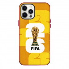 FIFA World Cup 2026 Phone Case For iPhone Samsung Galaxy Pixel OnePlus Vivo Xiaomi Asus Sony Motorola Nokia - FIFA World Cup 2026 Logo On Clean Textured Yellow Background