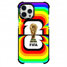 Fifa World Cup 2026 Algeria Phone Case For iPhone Samsung Galaxy Pixel OnePlus Vivo Xiaomi Asus Sony Motorola Nokia - Fifa World Cup 2026 Logo With Multi Colors Background