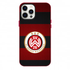 SV Wehen Wiesbaden Phone Case For iPhone Samsung Galaxy Pixel OnePlus Vivo Xiaomi Asus Sony Motorola Nokia - Logo In Red And Black Polka Dot Stripe Football Club