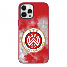 SV Wehen Wiesbaden Phone Case For iPhone Samsung Galaxy Pixel OnePlus Vivo Xiaomi Asus Sony Motorola Nokia - Logo In Red Smoke Background Football Club