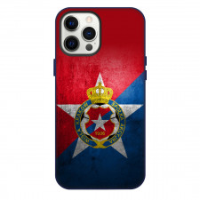 Wisla Krakow Phone Case For iPhone Samsung Galaxy Pixel OnePlus Vivo Xiaomi Asus Sony Motorola Nokia - Logo In Grunge Overlay Red And Blue