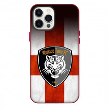 National League North Worksop Town Phone Case For iPhone Samsung Galaxy Pixel OnePlus Vivo Xiaomi Asus Sony Motorola Nokia - Large Logo In Red White Cross Background