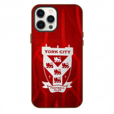 National League York City Phone Case For iPhone Samsung Galaxy Pixel OnePlus Vivo Xiaomi Asus Sony Motorola Nokia - Large Logo In Red Abstract Background