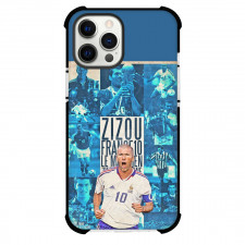 Zinedine Zidane Case For iPhone Samsung Galaxy Pixel OnePlus Vivo Xiaomi Asus Sony Motorola Nokia - Zinedine Zidane Blue Collage Background