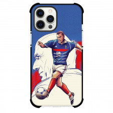 Zinedine Zidane Case For iPhone Samsung Galaxy Pixel OnePlus Vivo Xiaomi Asus Sony Motorola Nokia - Zinedine Zidane Dribbling the Ball And Face Background