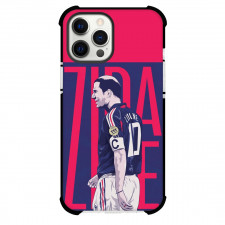 Zinedine Zidane Case For iPhone Samsung Galaxy Pixel OnePlus Vivo Xiaomi Asus Sony Motorola Nokia - Zinedine Zidane Pop Art Text In Blue Background