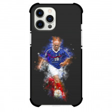 Zinedine Zidane Case For iPhone Samsung Galaxy Pixel OnePlus Vivo Xiaomi Asus Sony Motorola Nokia - Zinedine Zidane Watercolor Side Black Background